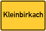 Place name sign Kleinbirkach