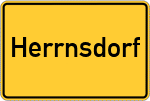 Place name sign Herrnsdorf