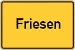 Place name sign Friesen, Kreis Bamberg