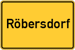 Place name sign Röbersdorf