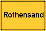 Place name sign Rothensand