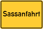 Place name sign Sassanfahrt