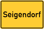 Place name sign Seigendorf