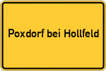 Place name sign Poxdorf bei Hollfeld