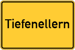Place name sign Tiefenellern, Kreis Bamberg