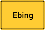 Place name sign Ebing, Oberfranken