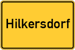 Place name sign Hilkersdorf