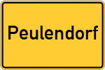 Place name sign Peulendorf