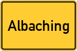 Place name sign Albaching