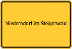 Place name sign Niederndorf im Steigerwald