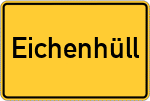 Place name sign Eichenhüll, Kreis Bamberg