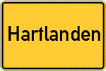 Place name sign Hartlanden