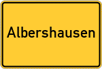 Place name sign Albershausen