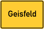 Place name sign Geisfeld