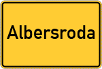 Place name sign Albersroda