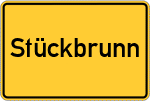 Place name sign Stückbrunn