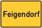 Place name sign Feigendorf