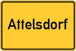 Place name sign Attelsdorf
