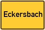 Place name sign Eckersbach