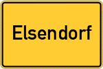 Place name sign Elsendorf, Oberfranken
