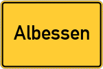 Place name sign Albessen
