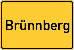Place name sign Brünnberg