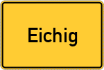 Place name sign Eichig