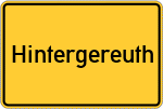 Place name sign Hintergereuth