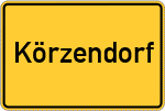 Place name sign Körzendorf