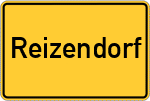 Place name sign Reizendorf