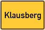 Place name sign Klausberg