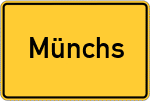 Place name sign Münchs