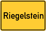 Place name sign Riegelstein