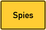 Place name sign Spies