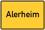 Place name sign Alerheim