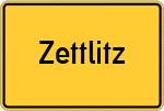 Place name sign Zettlitz