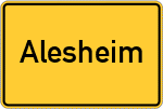 Place name sign Alesheim