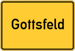 Place name sign Gottsfeld