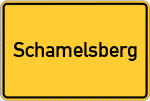 Place name sign Schamelsberg