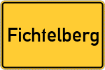Place name sign Fichtelberg