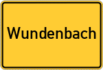Place name sign Wundenbach