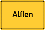 Place name sign Alflen