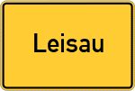 Place name sign Leisau