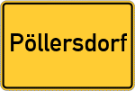 Place name sign Pöllersdorf