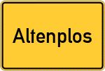 Place name sign Altenplos