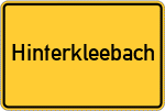 Place name sign Hinterkleebach