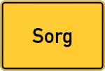 Place name sign Sorg