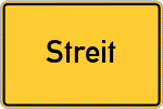 Place name sign Streit