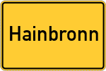 Place name sign Hainbronn