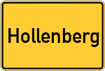 Place name sign Hollenberg